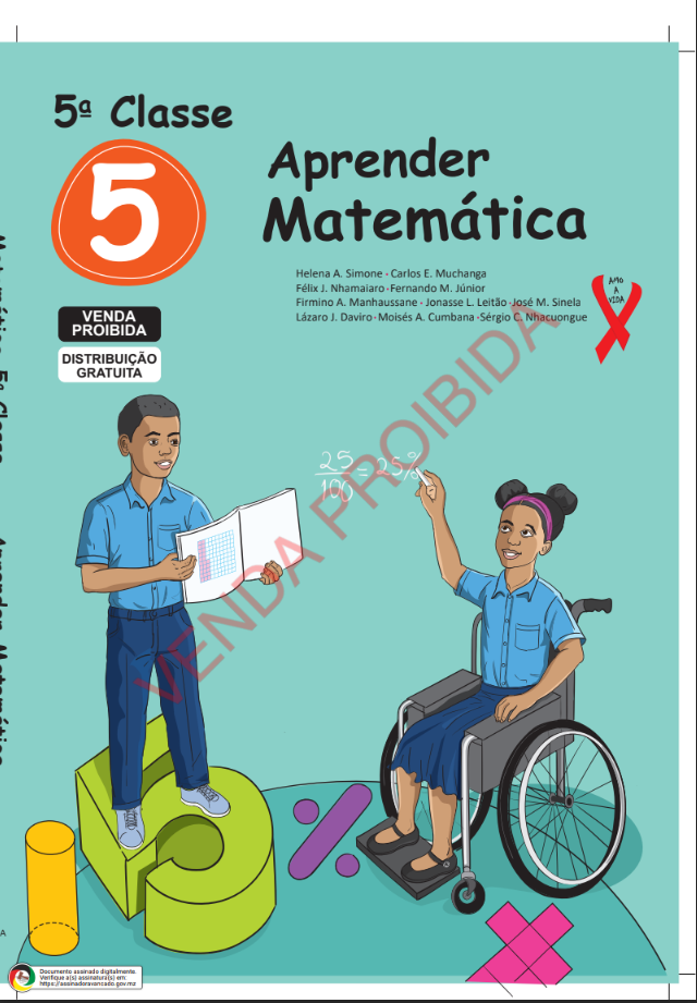 Capa de Aprender Matemática 5ª Classe