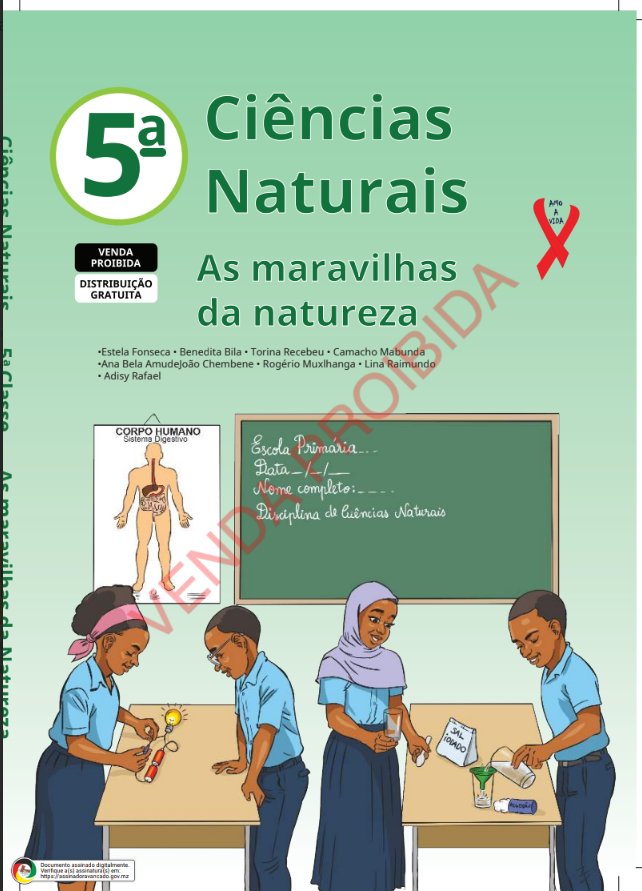 Capa de Ciências Naturais 5a classe