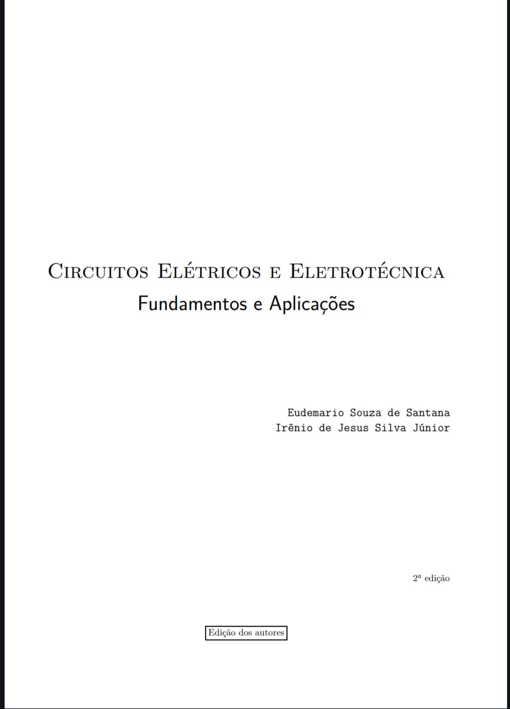 Capa de Circuitos Elétricos e Eletrotécnica pdf