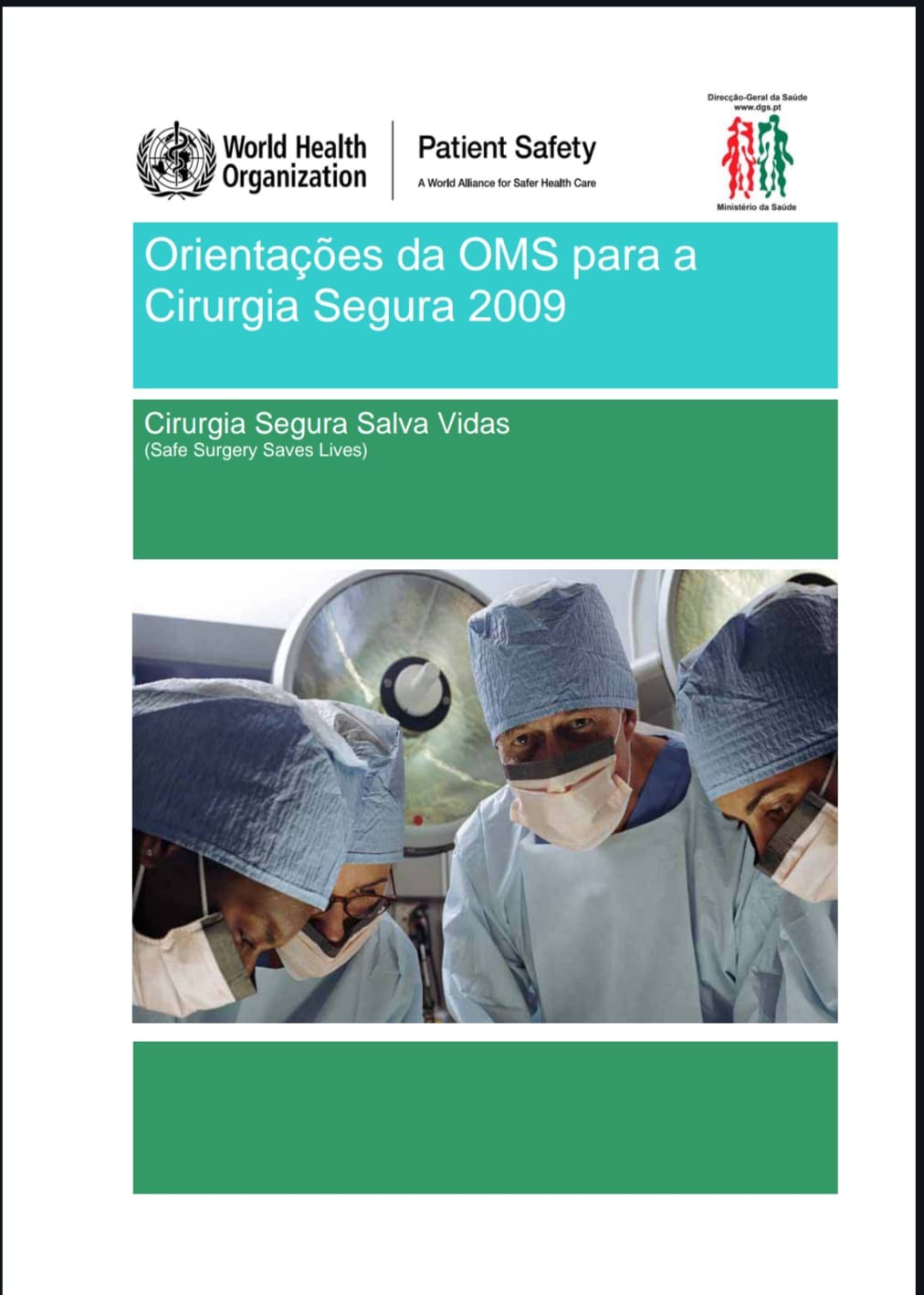 Capa de Cirurgia Segura Salva Vidas pdf