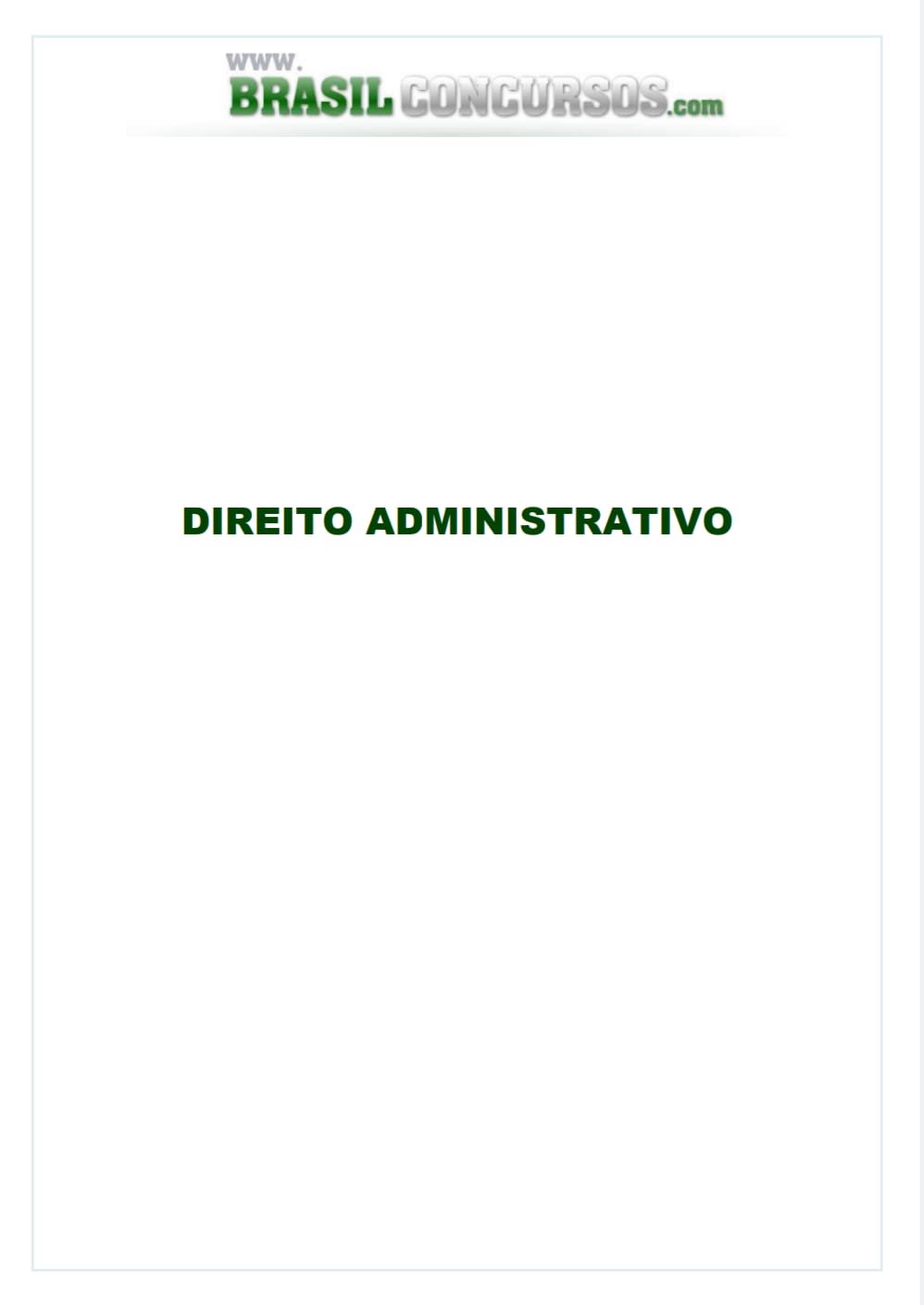 Capa de DIREITO ADMINISTRATIVO pdf