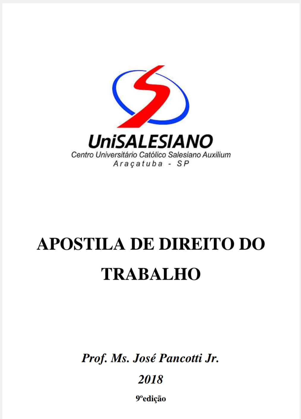 Capa de Direitos do trabalho pdf