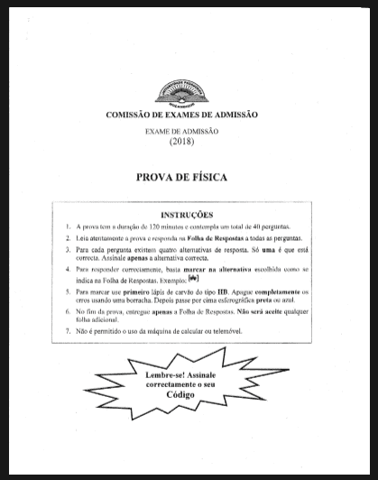 Capa de Exame de Física – 2018 (UP): Conteúdos, Estrutura e Guia de Estudo