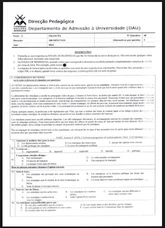 Capa de Exame de Francês – 2024: Conteúdos Essenciais e Guia de Preparação