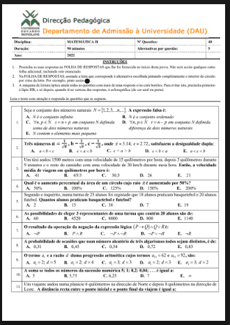 Capa de Exame de Matemática 2 – 2022: Conteúdos, Estrutura e Guia Completo de Preparação
