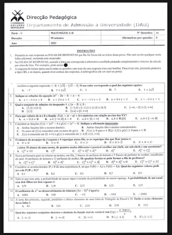 Capa de Exame de Matemática I – 2024: Conteúdos Fundamentais e Guia Completo de Preparação