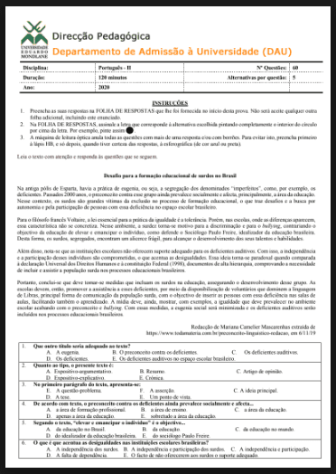 Capa de Exame de Português 2020 (B): Conteúdos Essenciais e Guia Completo de Preparação