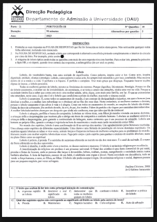Capa de Exame de Português-3-2023 Interpretação, Gramática e Produção Escrita