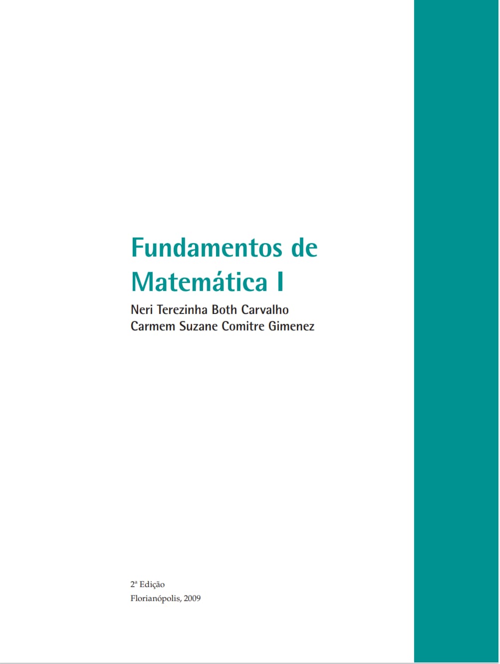Capa de Fundamentos de Matemática 1 pdf