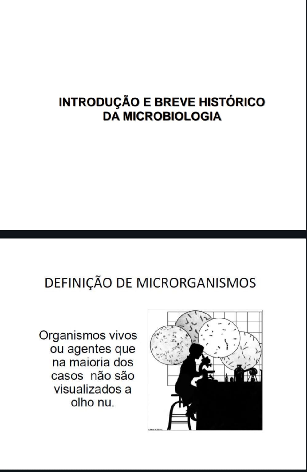 Capa de Histórico da microbiologia  pdf