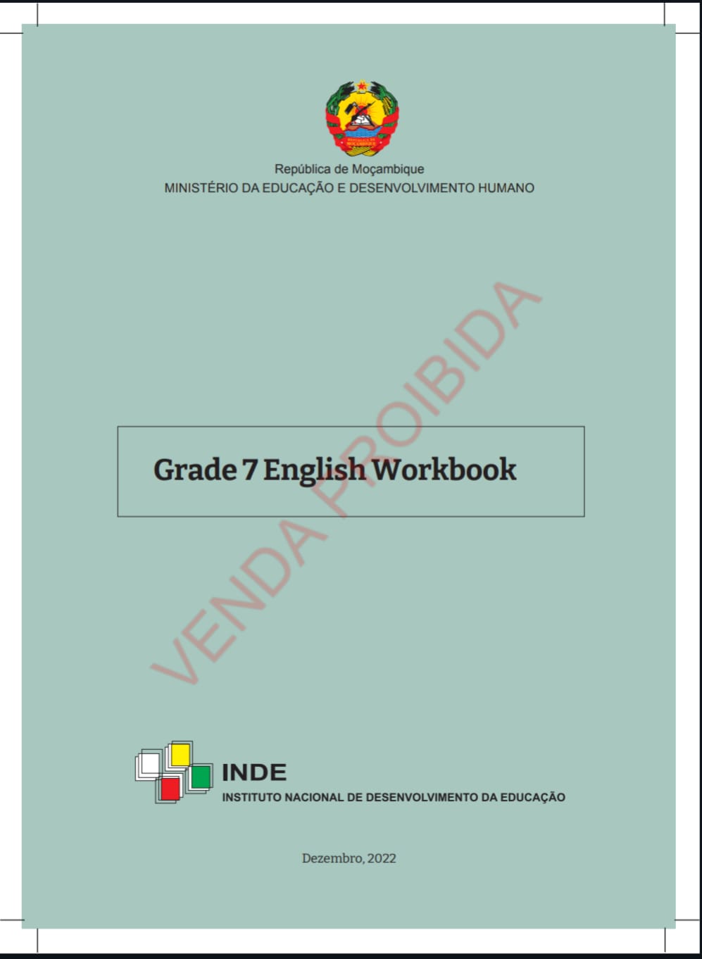 Capa de Inglês 7ª Classe PDF Moçambique
