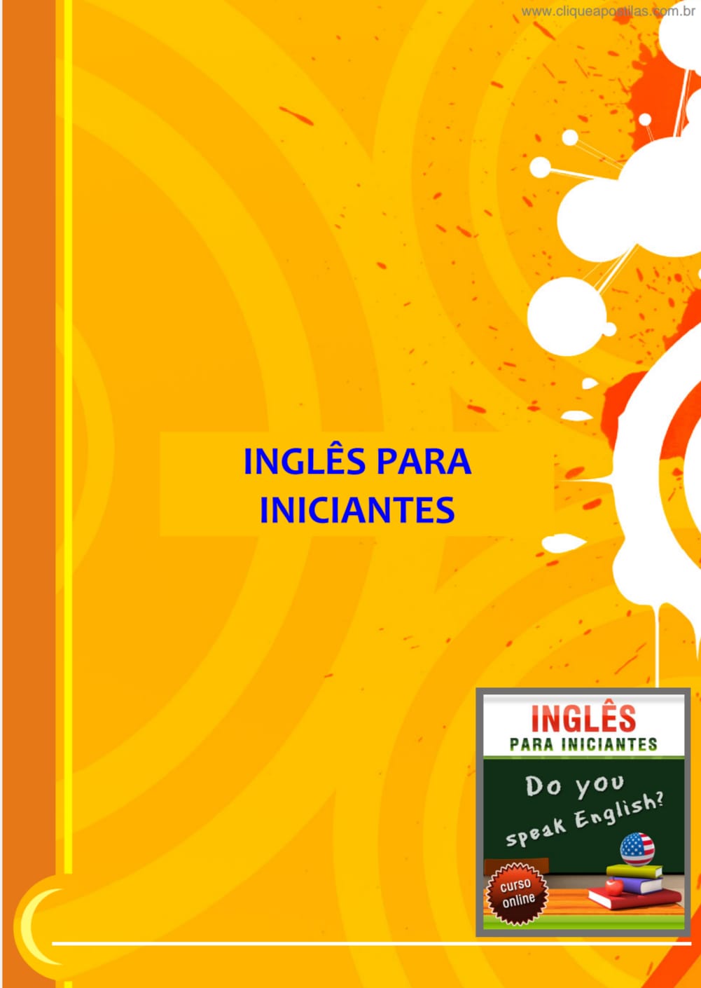 Capa de INGLÊS PARA INICIANTES pdf