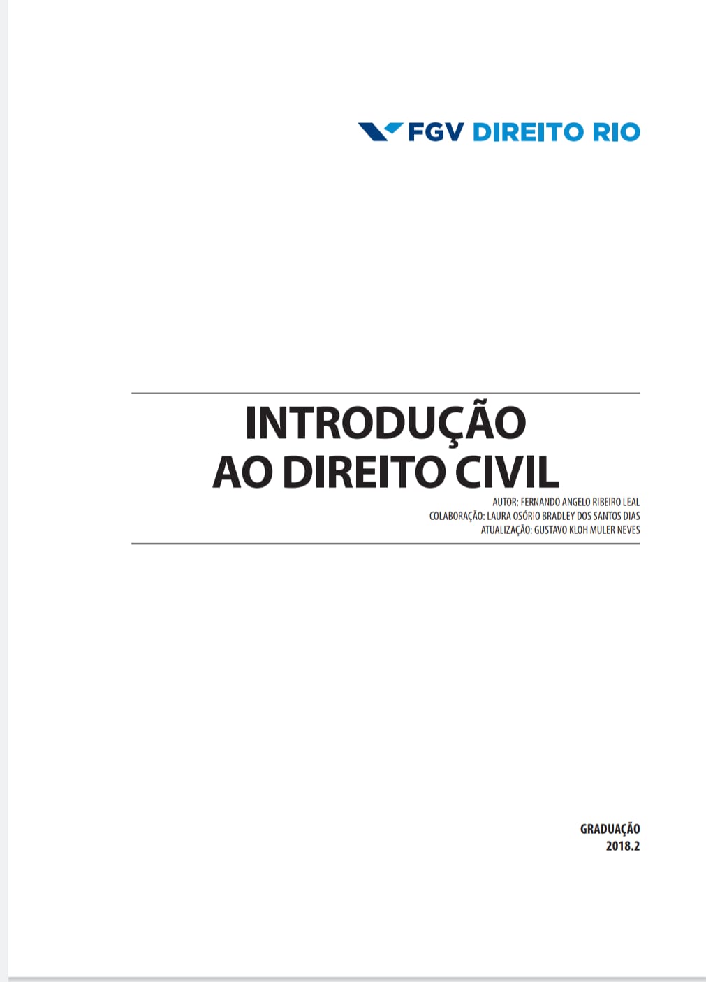 Capa de INTRODUÇÃO AO DIREITO CIVIL pdf