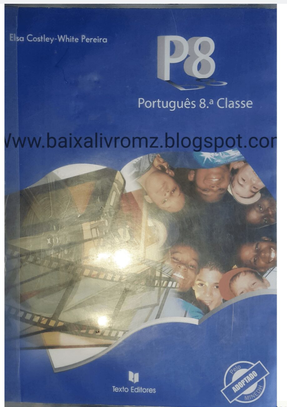 Capa de Livro de Português 8ª Classe – Texto Editores: Manual Completo de Leitura, Escrita e Gramática