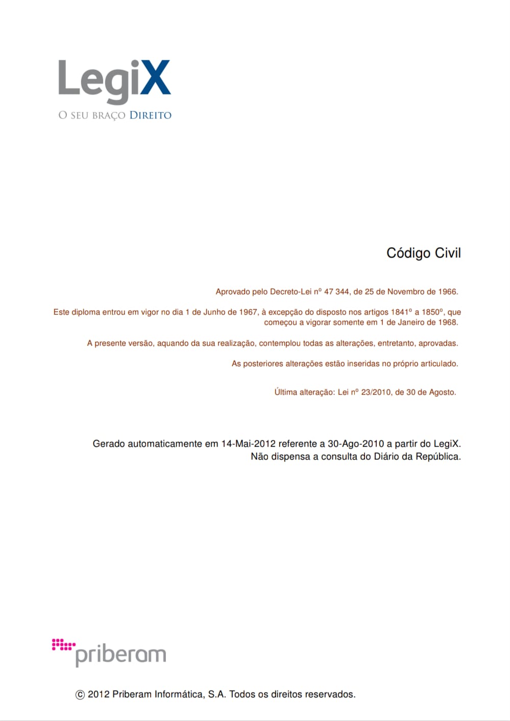 Capa de Manual de Código Civil pdf