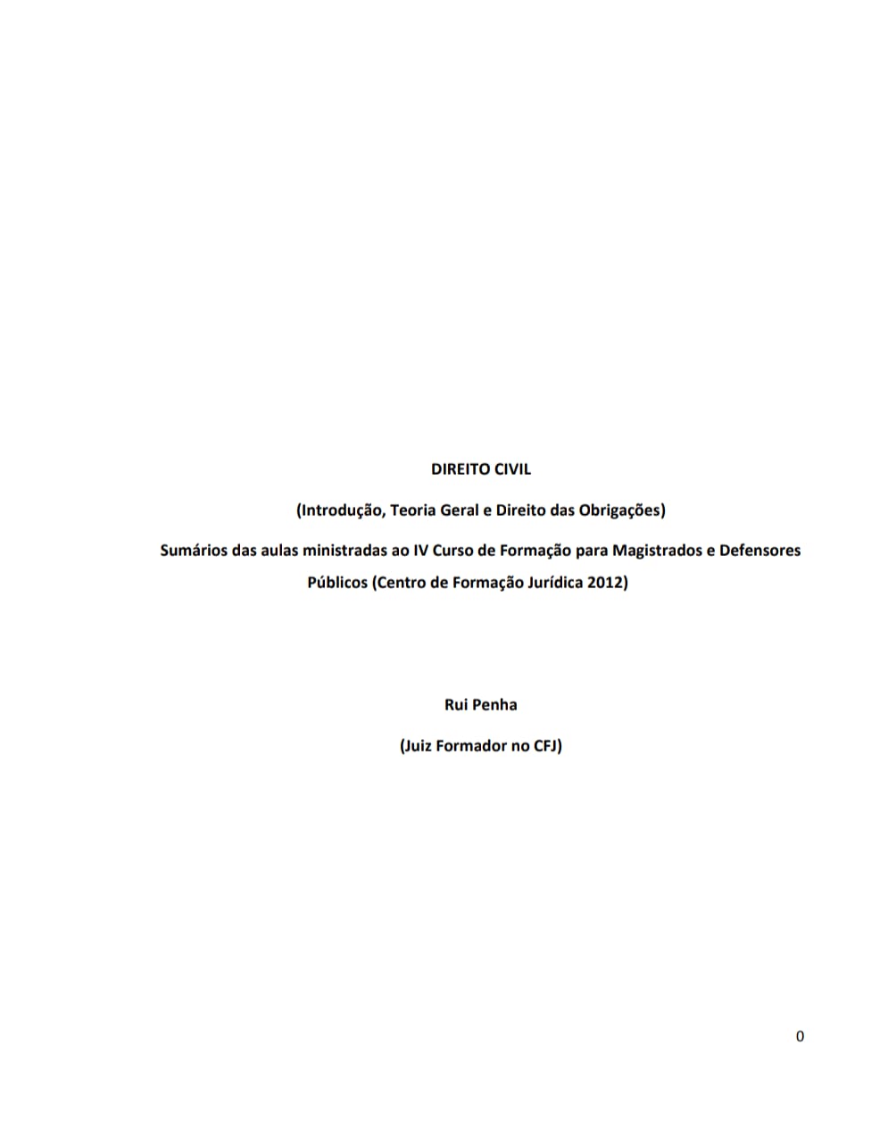Capa de Manual de Direitos Civil pdf