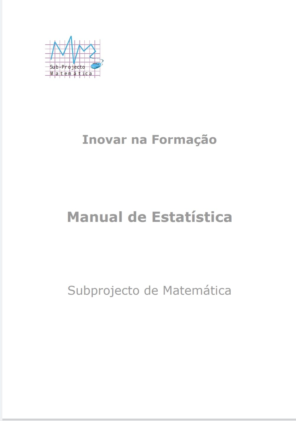 Capa de Manual de Estatística pdf