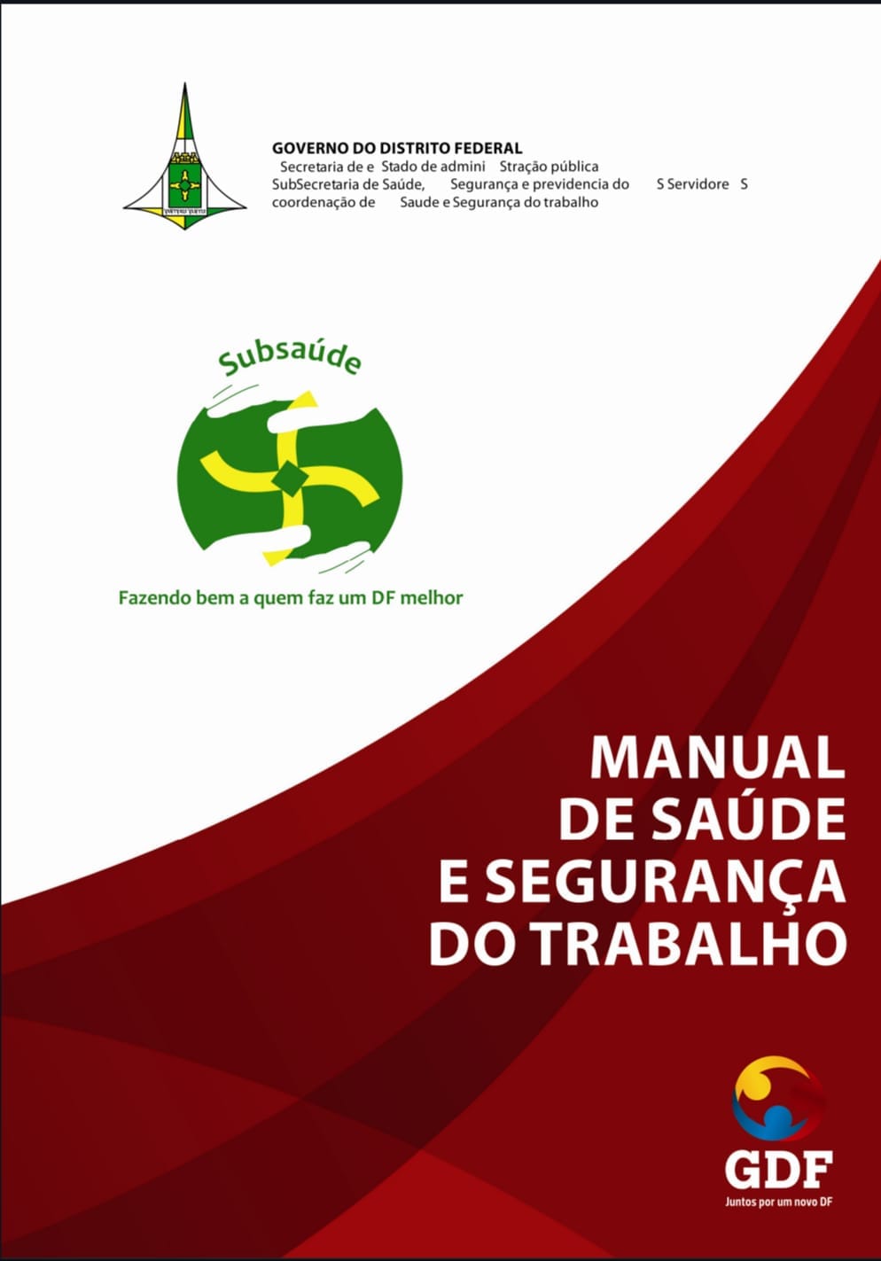 Capa de Manual de Saúde  e  Segurança do Trabalho pdf