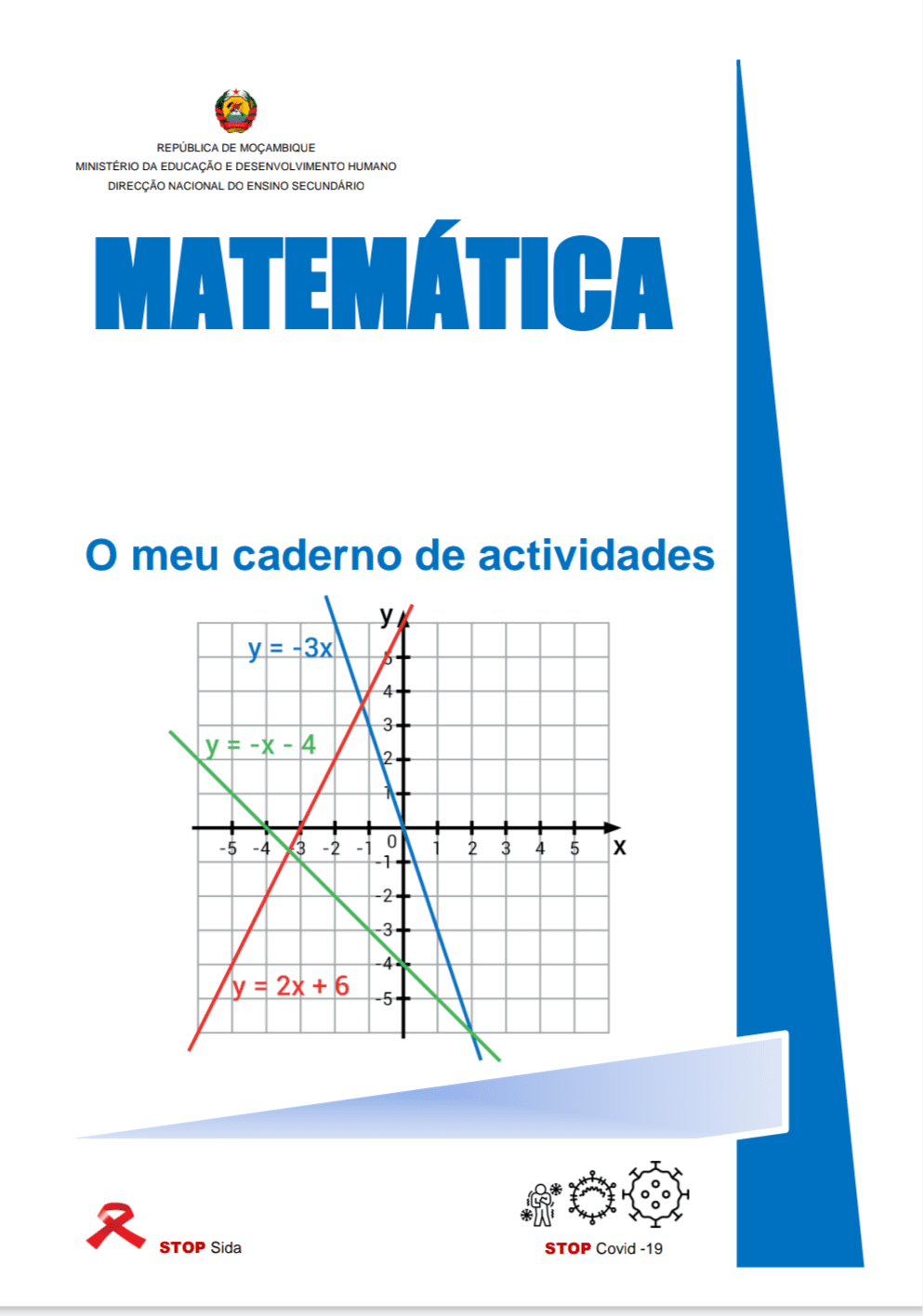 Capa de Matemática 10ª Classe – Caderno de Exercícios PDF Moçambique