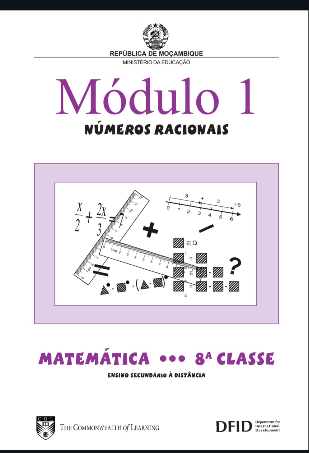 Capa de Matemática 8ª Classe PDF Moçambique
