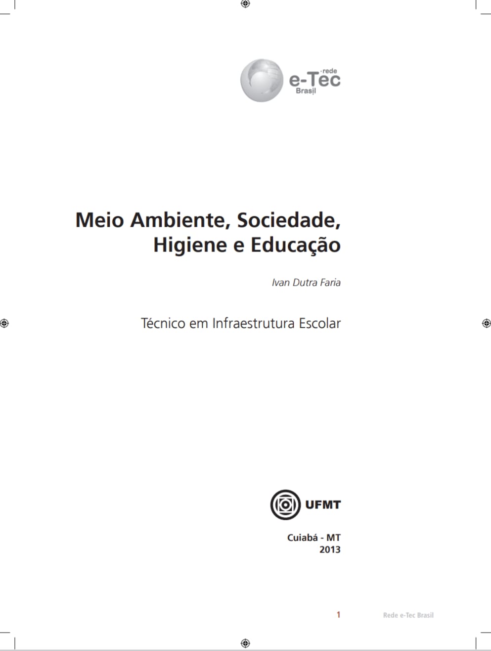 Capa de Meio Ambiente, Sociedade, Higiene e Educação