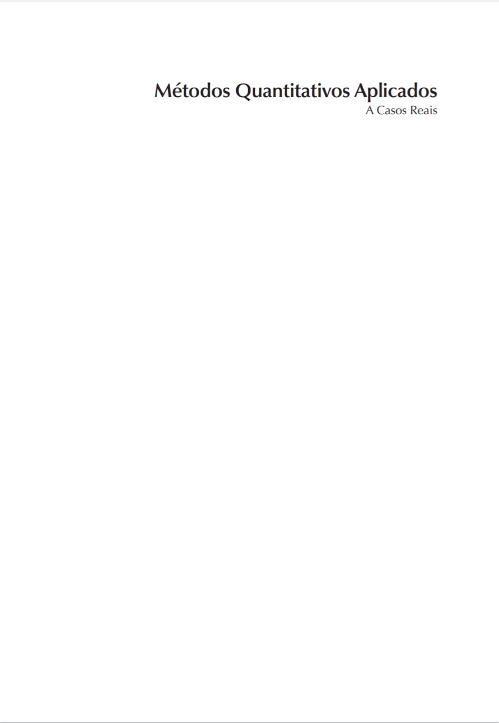 Capa de Métodos Quantitativos Aplicados pdf