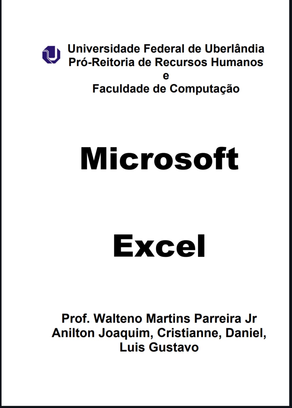 Capa de Microsoft  Excel pdf