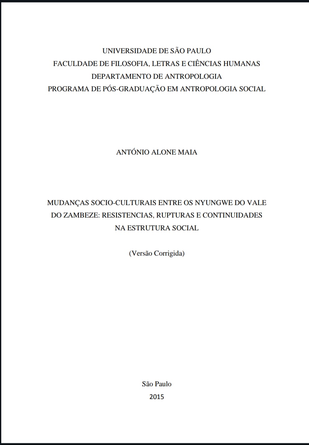Capa de MUDANÇAS SOCIO-CULTURAIS pdf