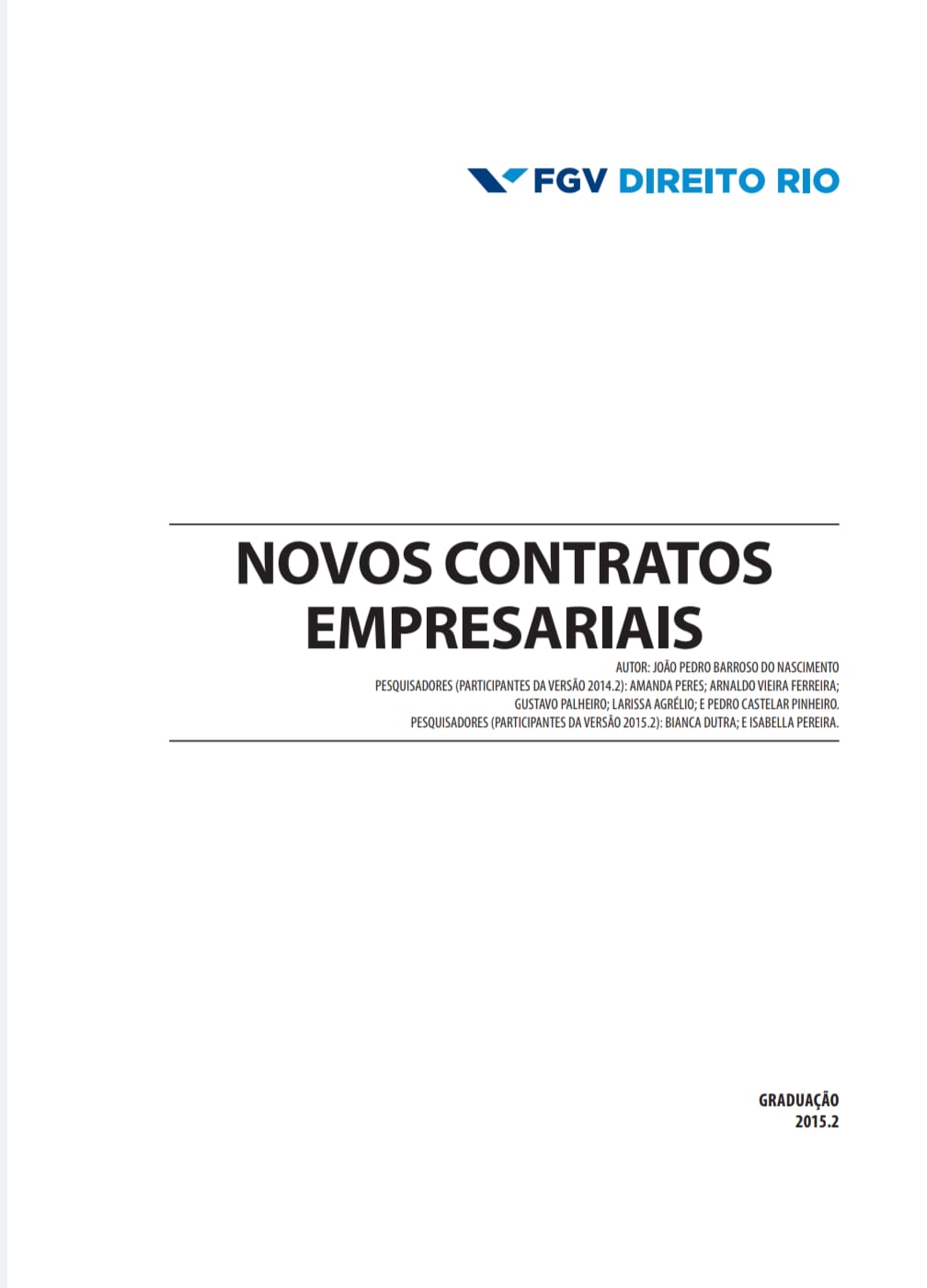 Capa de NOVOS CONTRATOS EMPRESARIAIS pdf