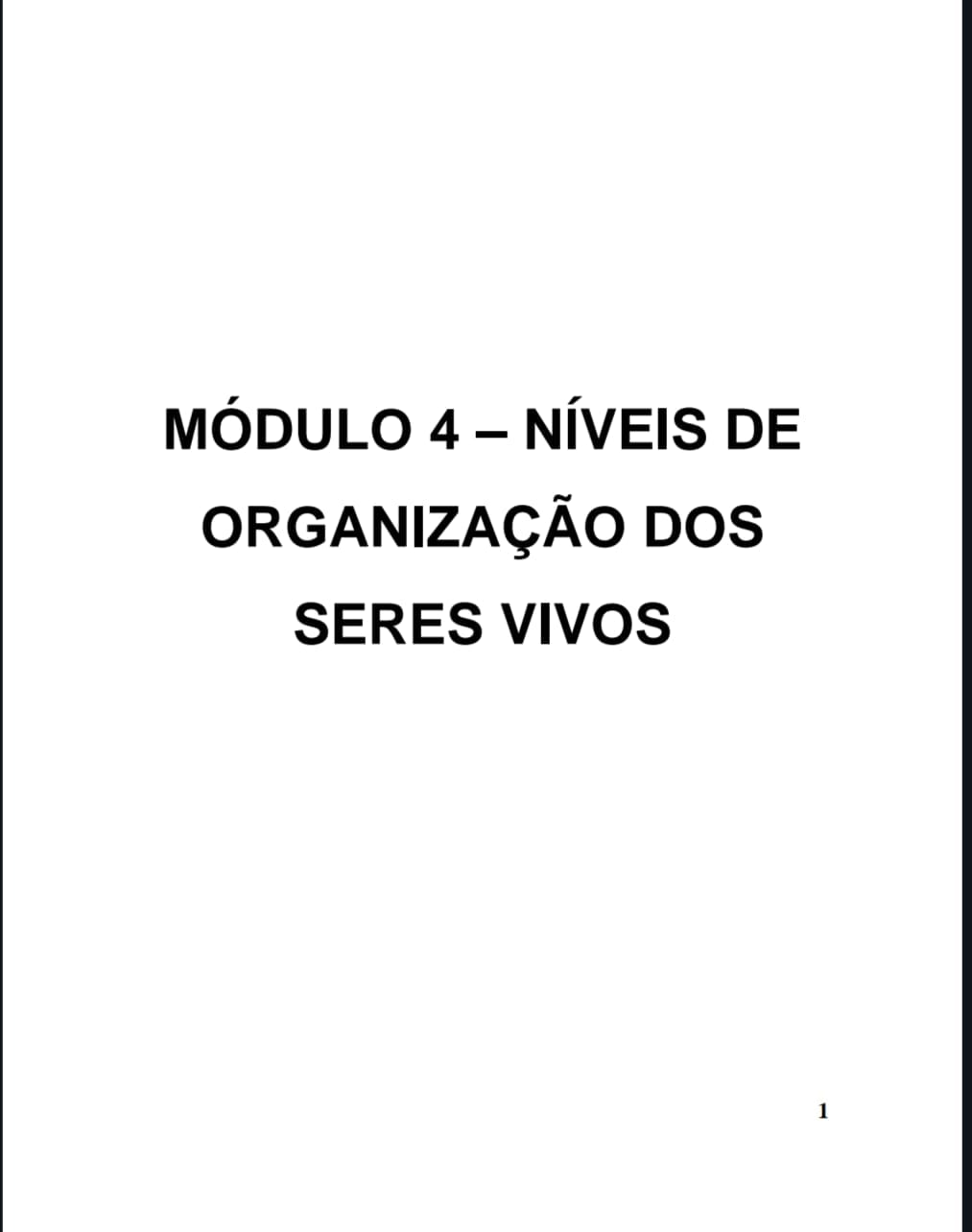 Capa de ORGANIZAÇÃO DOS  SERES VIVOS pdf