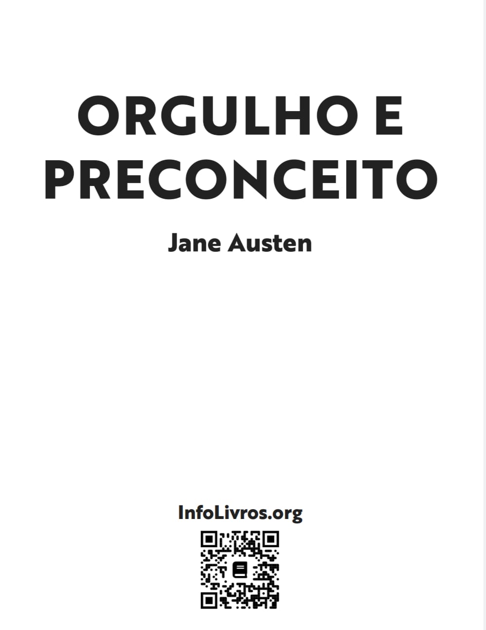 Capa de ORGULHO E  PRECONCEITO  pdf