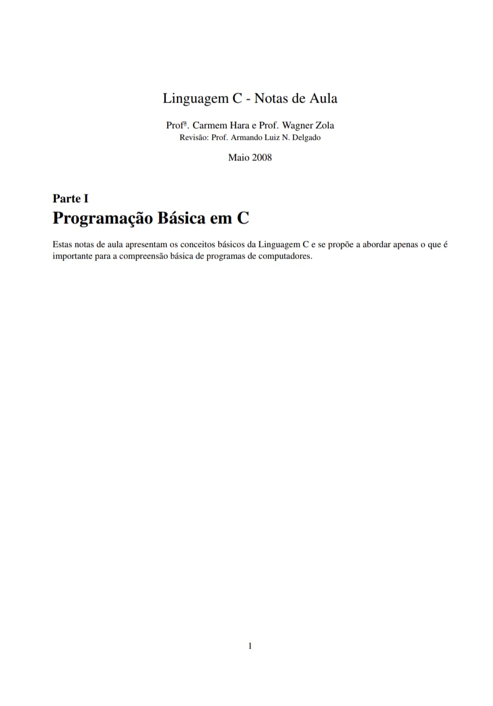 Capa de Programação Básica em C