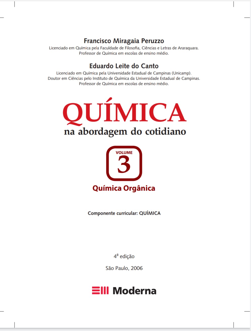 Capa de Química Orgânica Volume 3