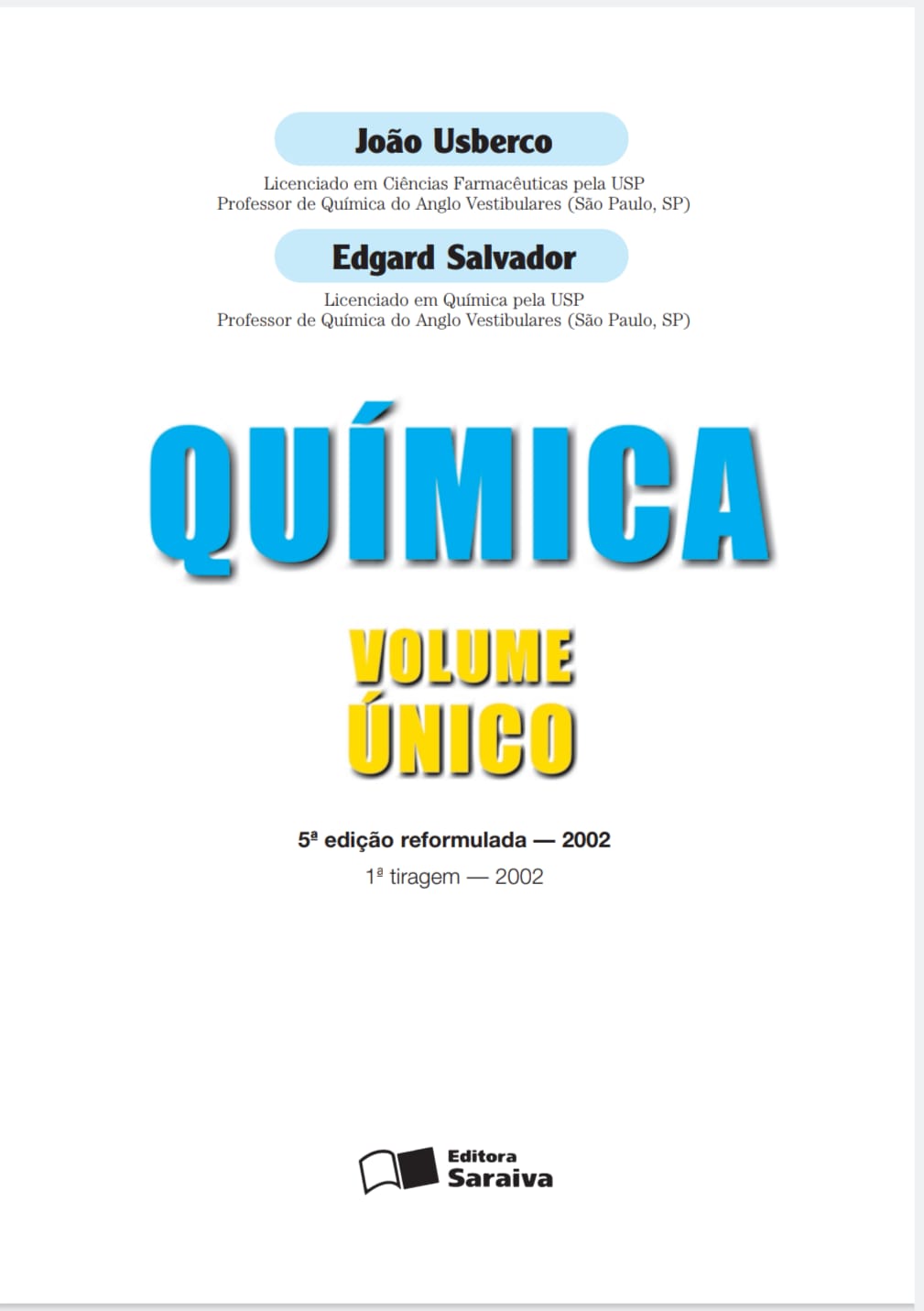 Capa de Química Volume Único pdf