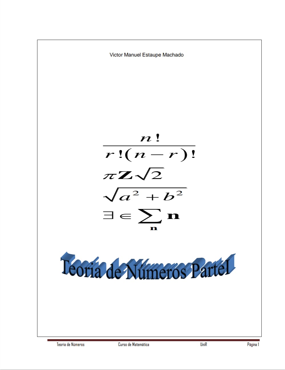 Capa de Teoria de Números parte 1