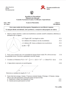 Exame de Admissão IFP Matemática 2014 (PDF)