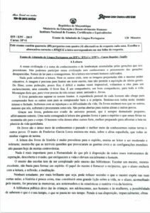 Exame Nacional de Português 12ª Classe