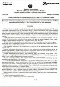 Guia de Resolução – Exame de Português