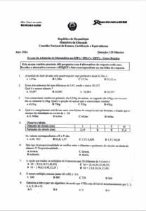 Exame Nacional de Química 2019 – 2ª Época | 12ª Classe – Livromoz Moçambique