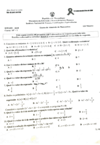 Exame de Química – 12ª Classe – 1ª Época – 2014 (PDF)