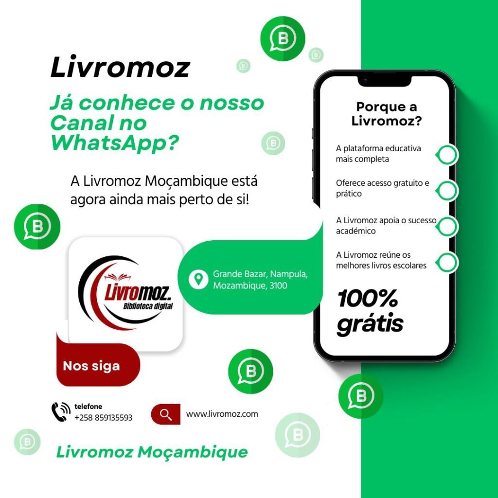 𝙖́ 𝙘𝙤𝙣𝙝𝙚𝙘𝙚 𝙤 𝙣𝙤𝙫𝙤 𝘾𝙖𝙣𝙖𝙡 𝙙𝙖 𝙇𝙞𝙫𝙧𝙤𝙢𝙤𝙯 𝙣𝙤 𝙒𝙝𝙖𝙩𝙨𝘼𝙥𝙥? A Livromoz Moçambique está agora ainda mais próxima de si! 📱🇲🇿 Criámos um canal exclusivo no WhatsApp para que estudantes, professores e leitores apaixonados possam receber