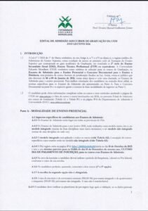 Edital de Admissão UEM 2026