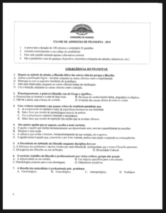 Exame de Filosofia – 2019 (UP): Conteúdos Essenciais e Guia de Estudo