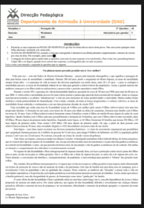 Exame de Português III – 2021: Interpretação Avançada e Produção Escrita
