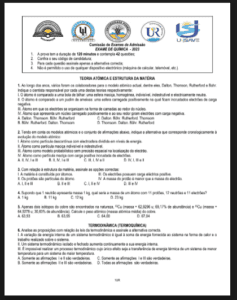Exame de Química – 2023 (UP): Conteúdos Principais e Guia de Estudo
